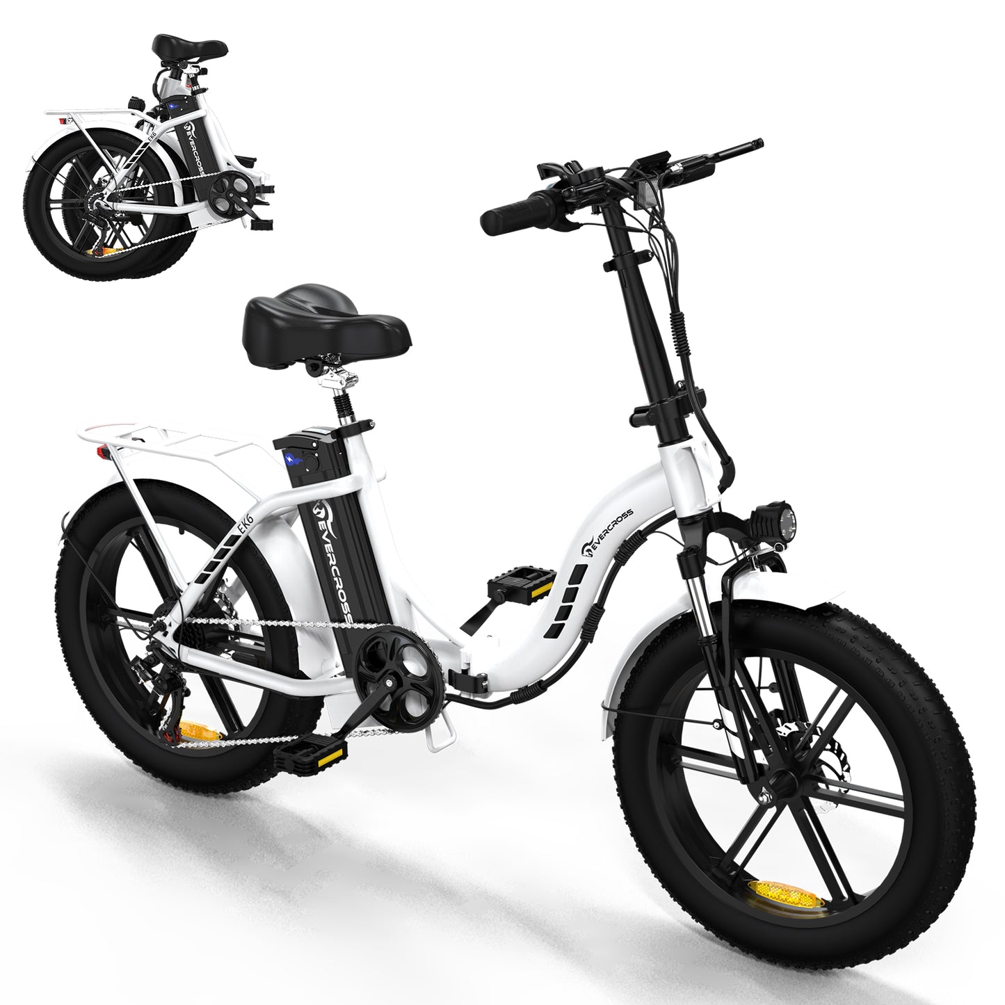 EVERCROSS EK6 Foldable Electric Mountain Bike – 20" Fat Tire