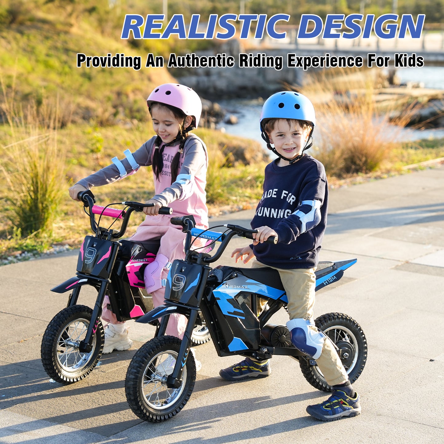 HOVERMAX H12M Vélo tout-terrain électrique pour enfants et adolescents, 300 W, vitesse maximale : 12, 5 mph, pneus à air de 12 pouces