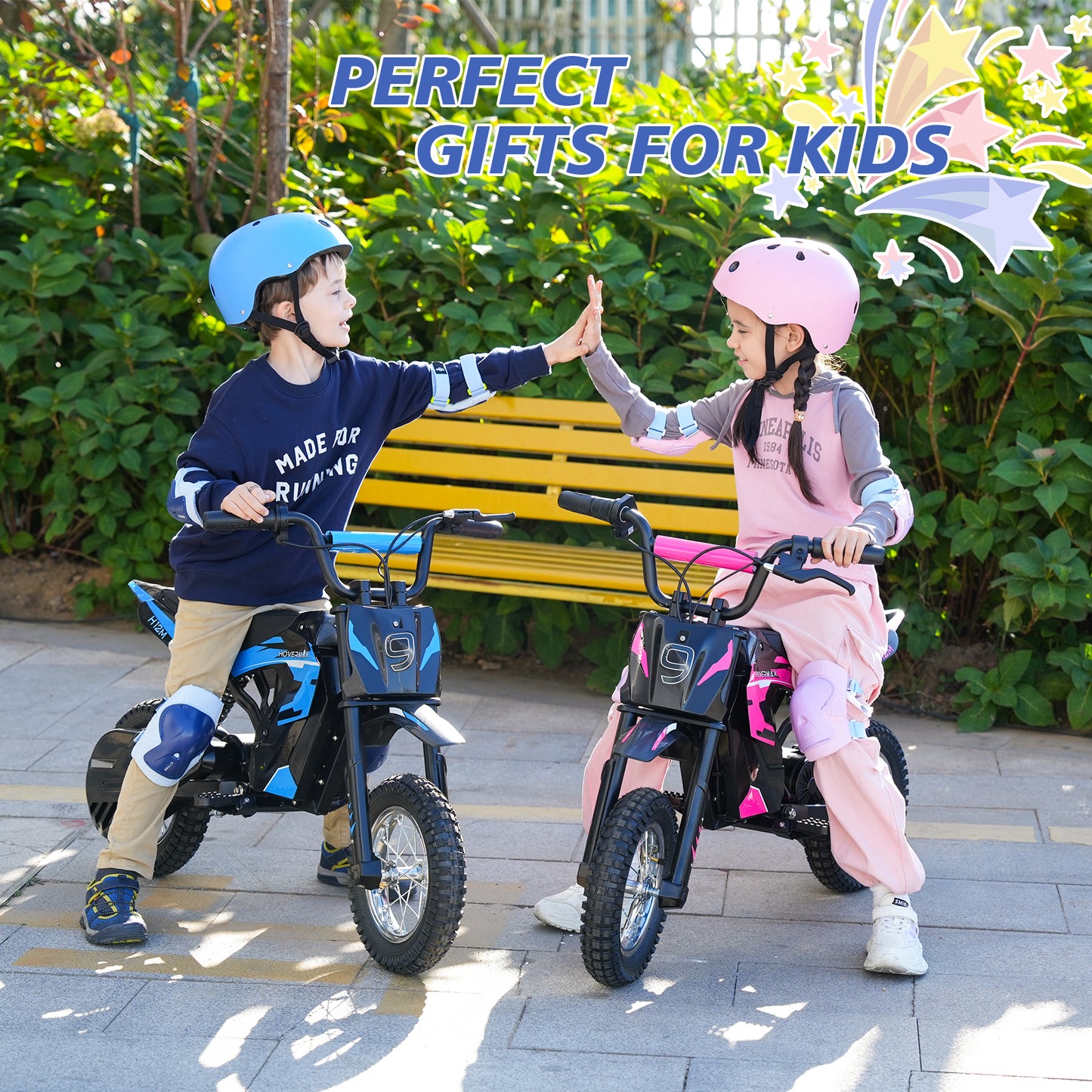 HOVERMAX H12M Vélo tout-terrain électrique pour enfants et adolescents, 300 W, vitesse maximale : 12, 5 mph, pneus à air de 12 pouces