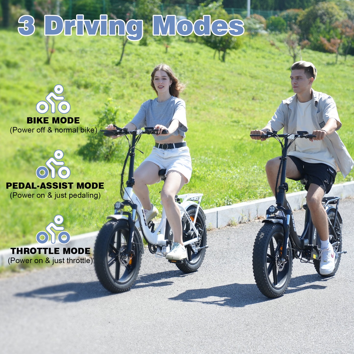 EVERCROSS EK6 Foldable Electric Mountain Bike – 20" Fat Tire