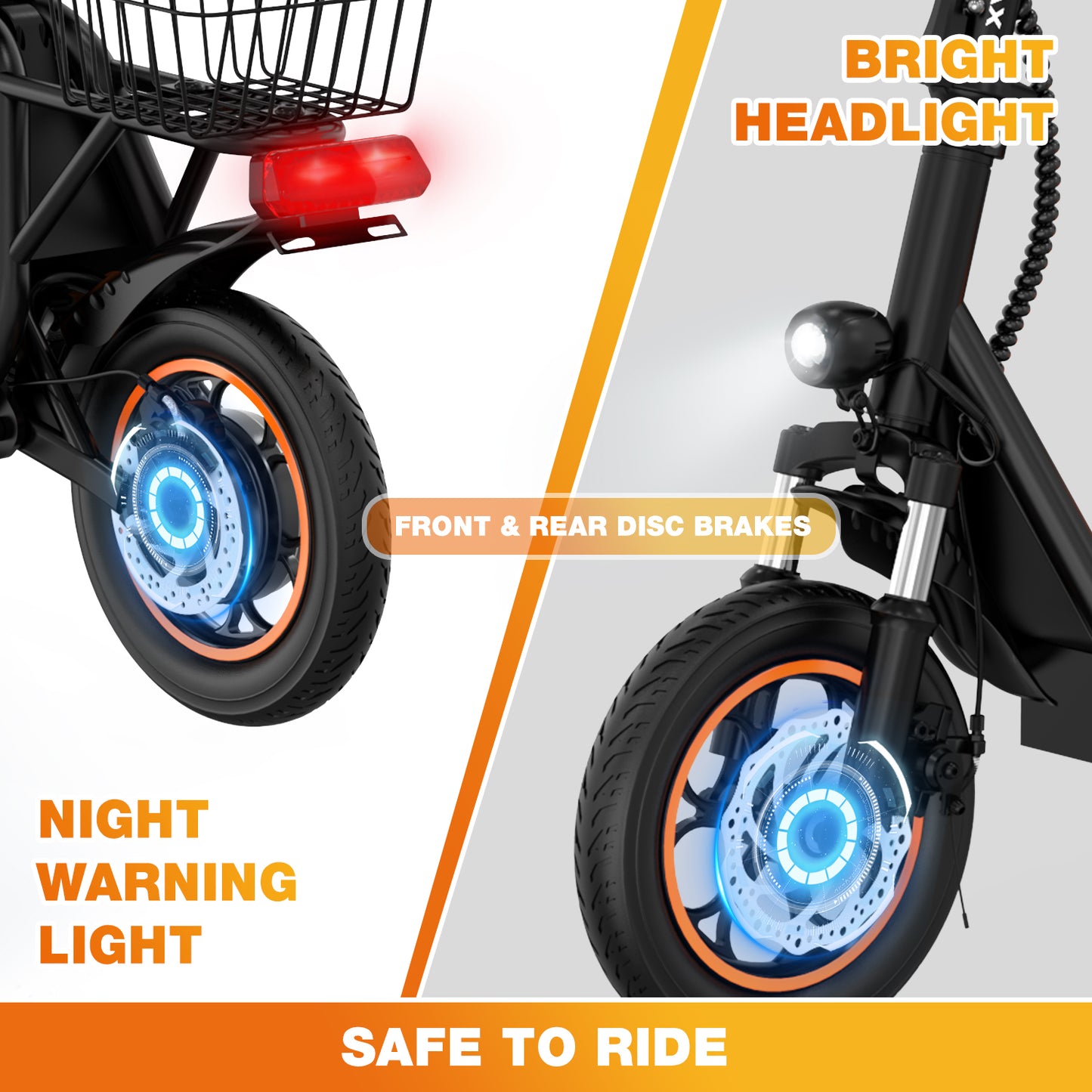 HOVERMAX H10S Electric Scooter with Seat & Carry Basket