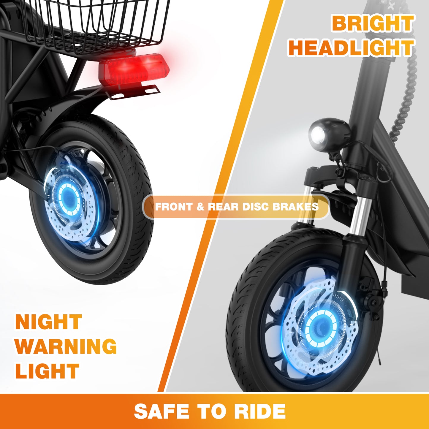 HOVERMAX H10S Electric Scooter with Seat & Carry Basket