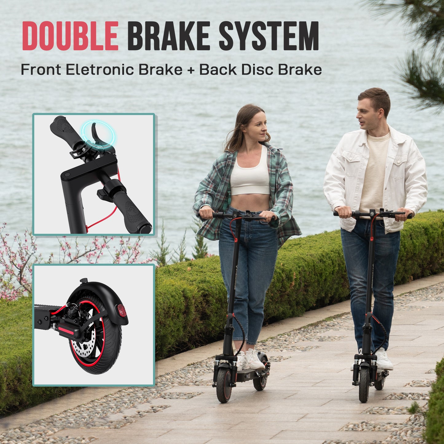 EVERCROSS EV85F Electric Scooter, 8.5'' Solid Tires & APP Control