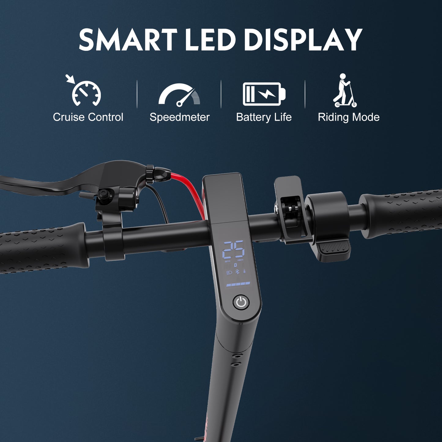 Trottinette électrique HOVERMAX H85F 350 W, 30 km/h, autonomie de 30 km, pneus pleins de 8, 5 pouces, pliable avec contrôle par application pour adultes