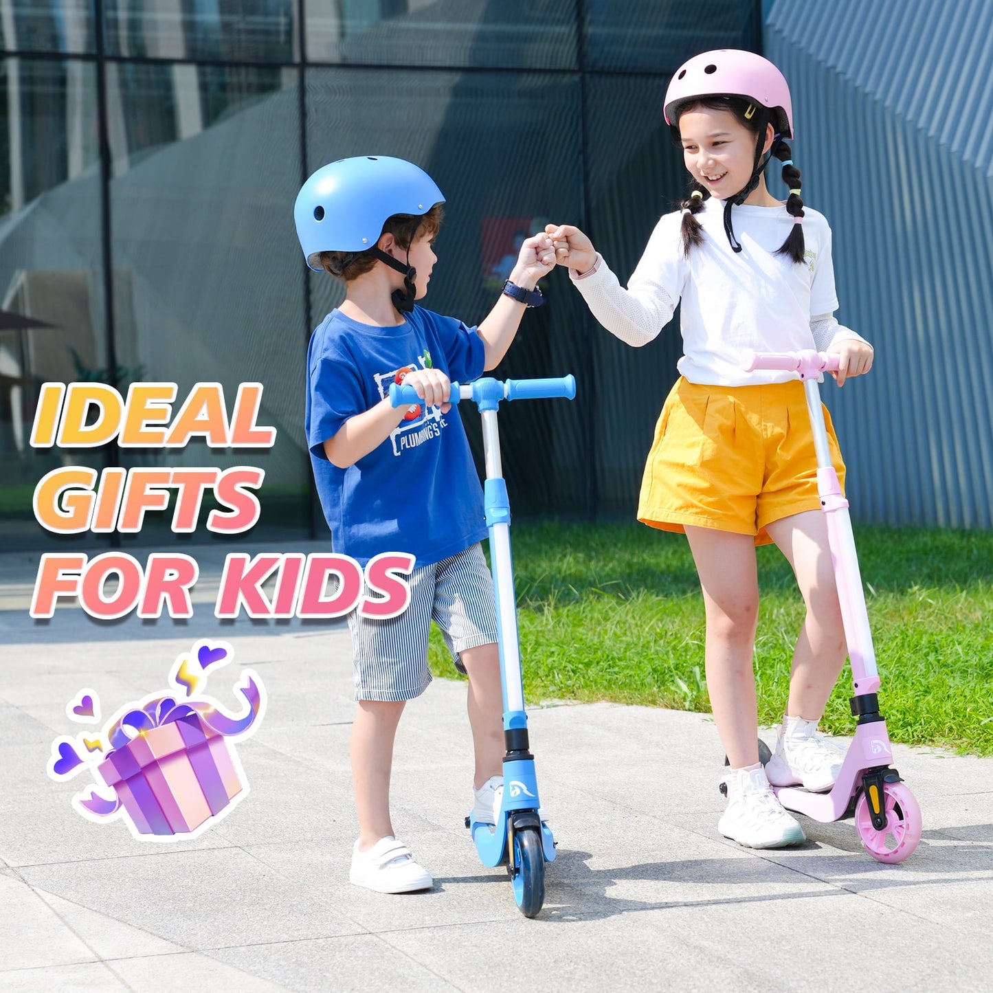 Trottinette électrique pour enfants EVERCROSS EV05C, vitesse de 8 km/h, autonomie de 40 minutes, hauteur réglable, légère, cadeau pour les 4 ans et plus