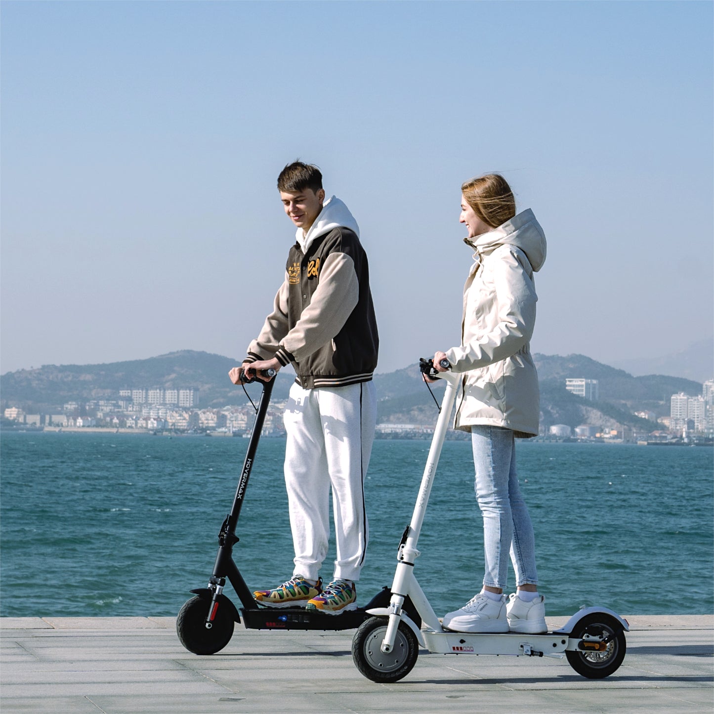 Trottinette électrique HOVERMAX H10K PRO 500 W, 30 km/h, autonomie de 35 km, pneus pleins de 25 cm, pliable pour adultes