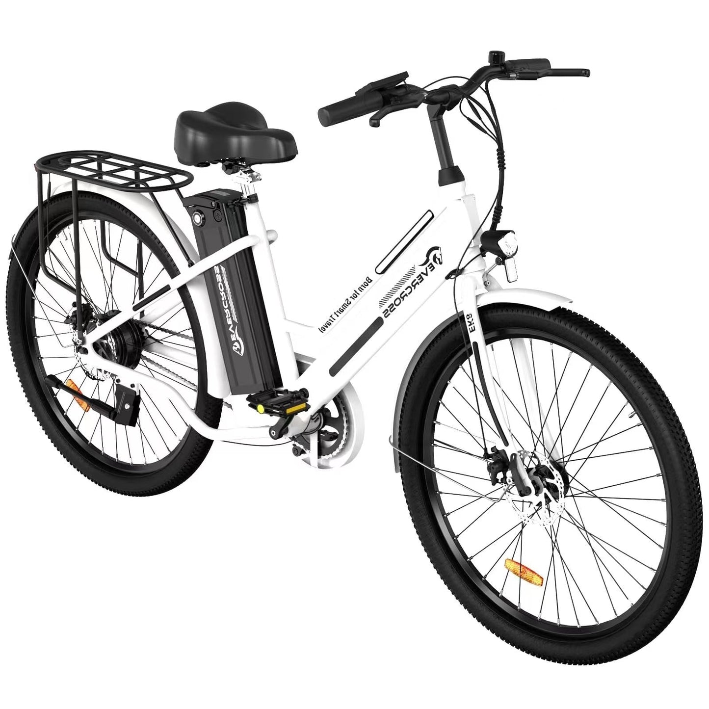 EVERCROSS EK8 Erwachsene Elektro, Fett Feuer Elektro, 26 Zoll Pedal-Unterstützung Elektrizität