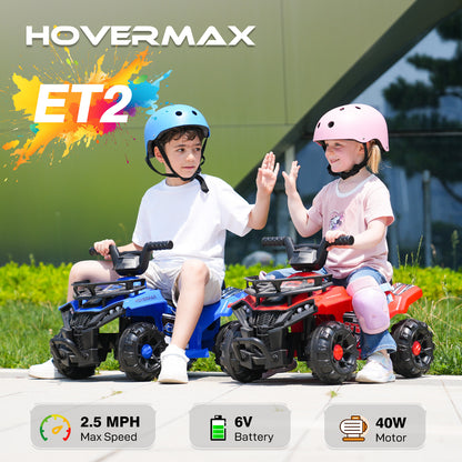 HOVERMAX ET2 6V Battery-Powered Kids' Ride-On ATV with Music Function