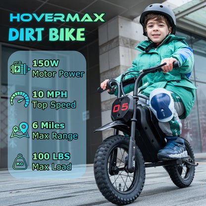 HOVERMAX H13M elektrisches Schmutz fahrrad für Kinder, 150W elektrisches Motorrad 10MPH Max Geschwindigkeit