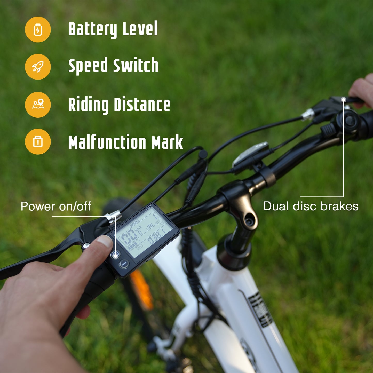 EVERCROSS EK8 Erwachsene Elektro, Fett Feuer Elektro, 26 Zoll Pedal-Unterstützung Elektrizität