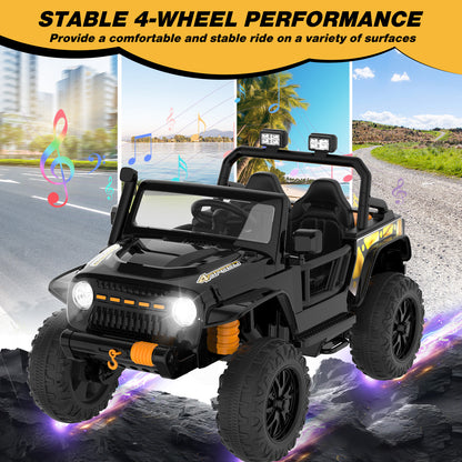 HOVERMAX ET4 12V Elektro-Kinderfahrzeug, 2-Sitzer mit Fernbedienung