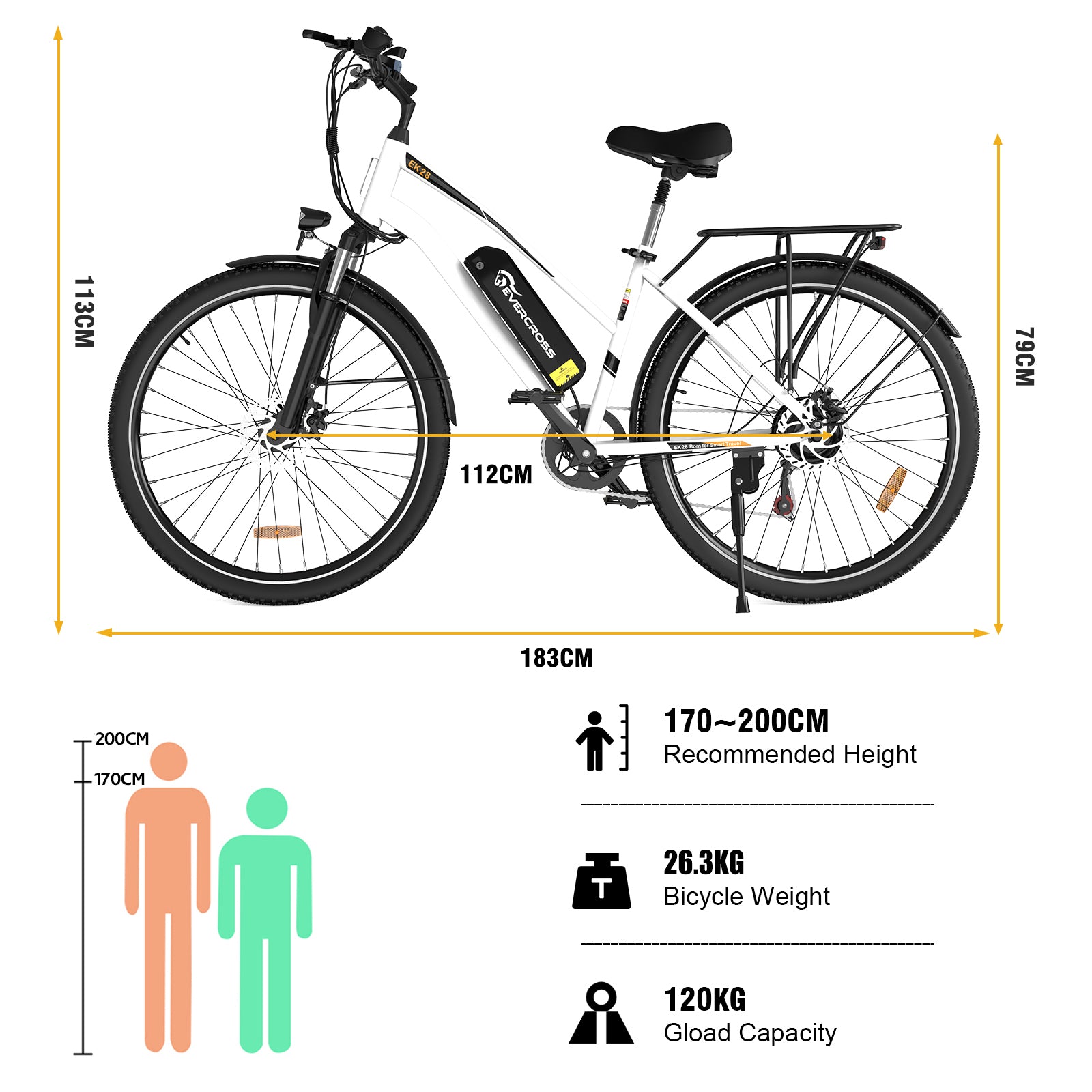 ncm milano plus 48v 28 trekking e bike EVERCROSS EK28 28" Electric Mountain Bike for Adults-999 – us.evercross.eu