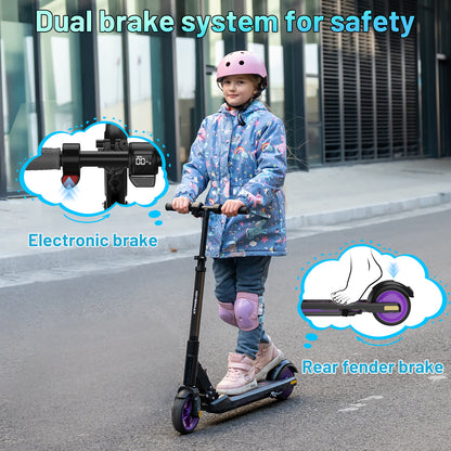 HOVERMAX H06C Elektro roller für Kinder 6-12, 150W Motor Höchst geschwindigkeit 9,3 MPH, 5 Meilen Reichweite