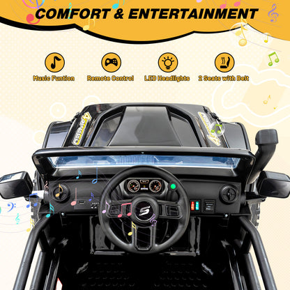 HOVERMAX ET4 12V Elektro-Kinderfahrzeug, 2-Sitzer mit Fernbedienung