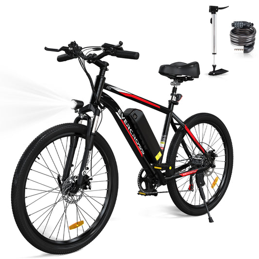 EVERCROSS EK15 500W 26 "Elektro-Mountainbike mit abnehmbarem Akku, 20MPH, 7-Gang-Pendelfahrrad