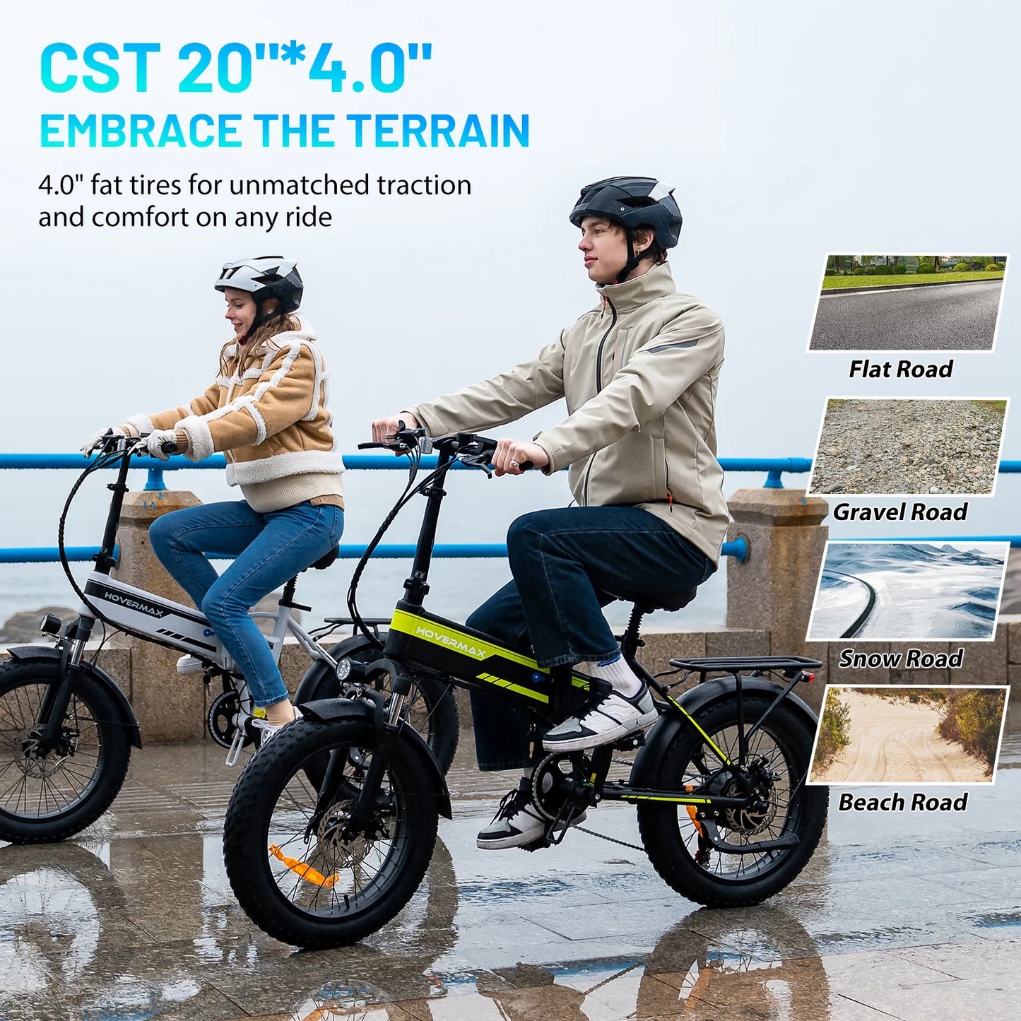 HOVERMAX HK10M 750W Elektrofahrrad - All-Terrain Fat Tire eBike mit 7-Gang-System