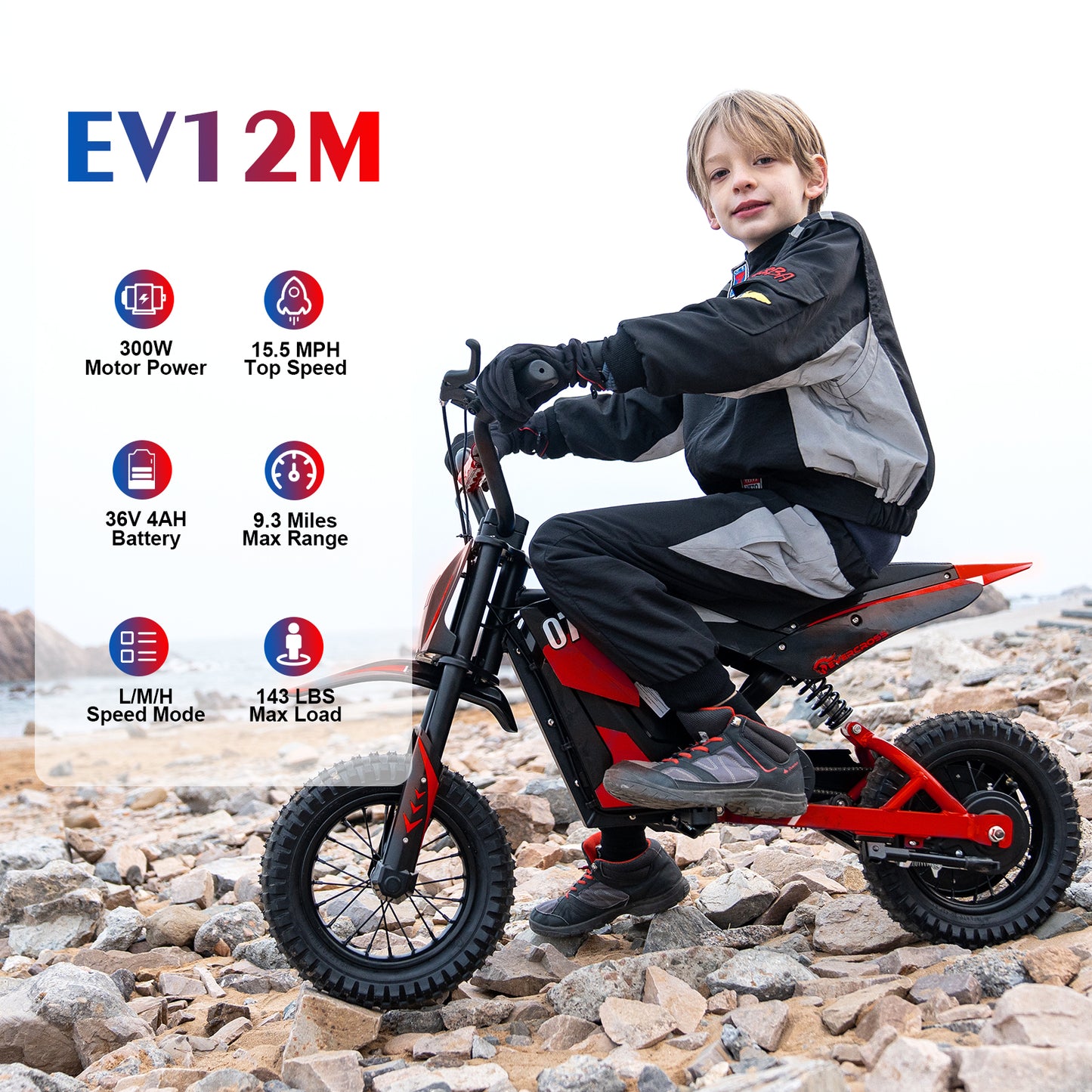 Moto électrique EVERCROSS EV12M pour enfants